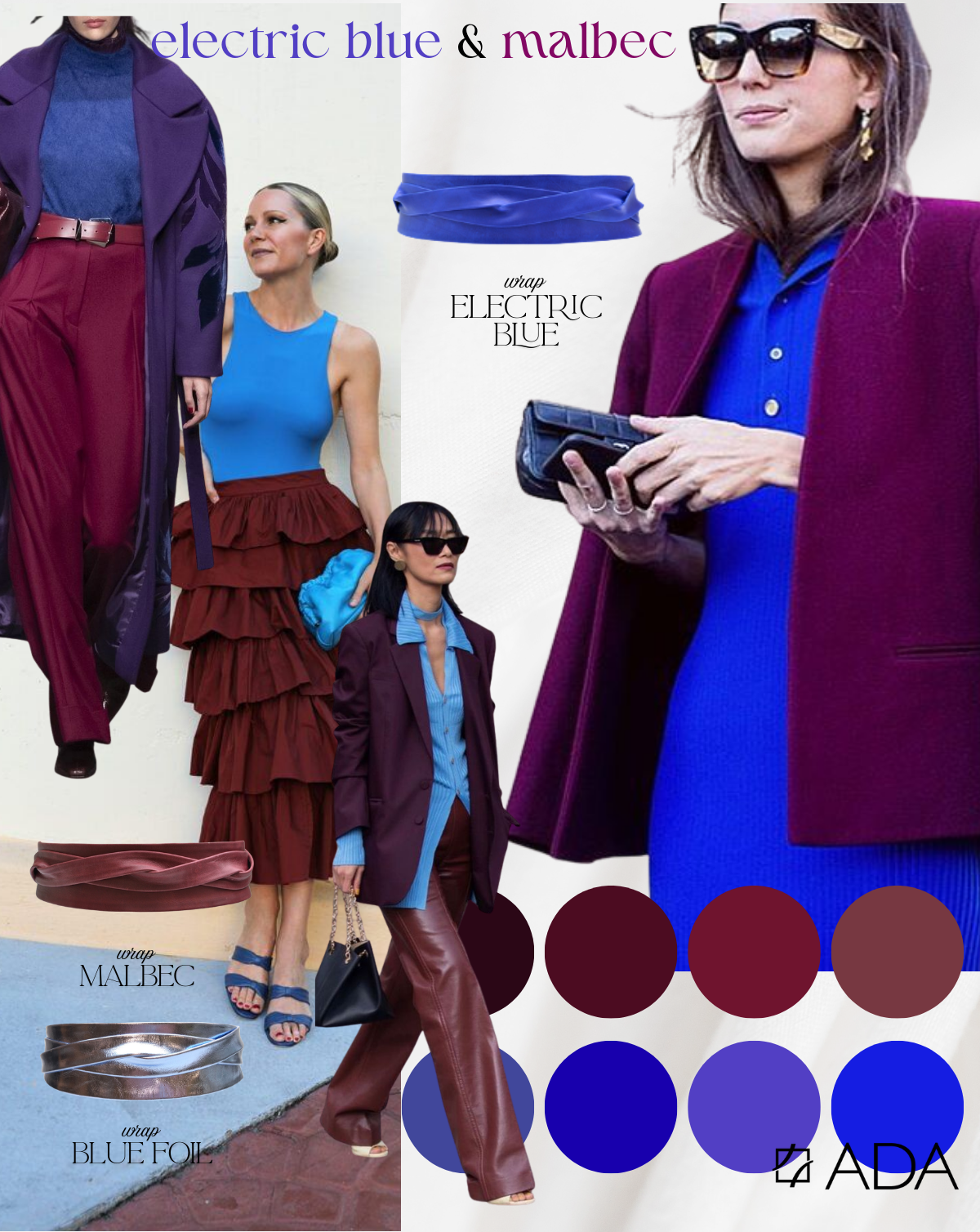 Wrap Leather Belt - Malbec