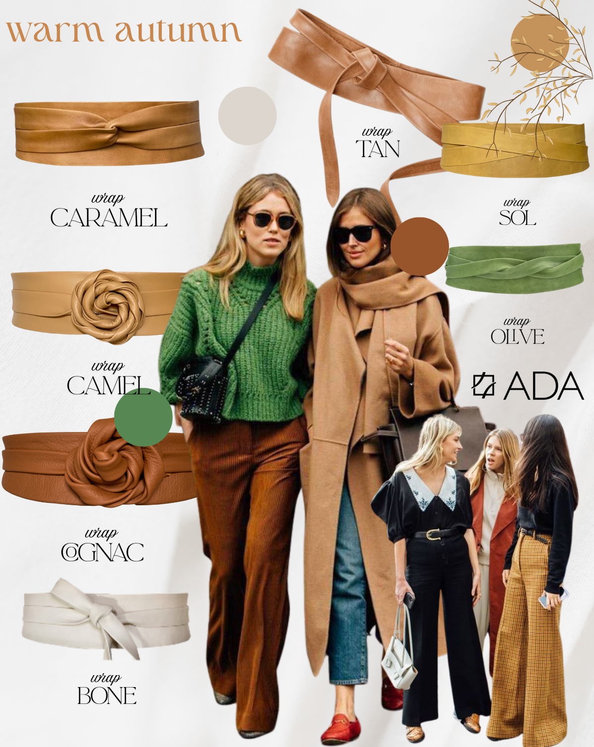 Wrap Leather Belt - Tan