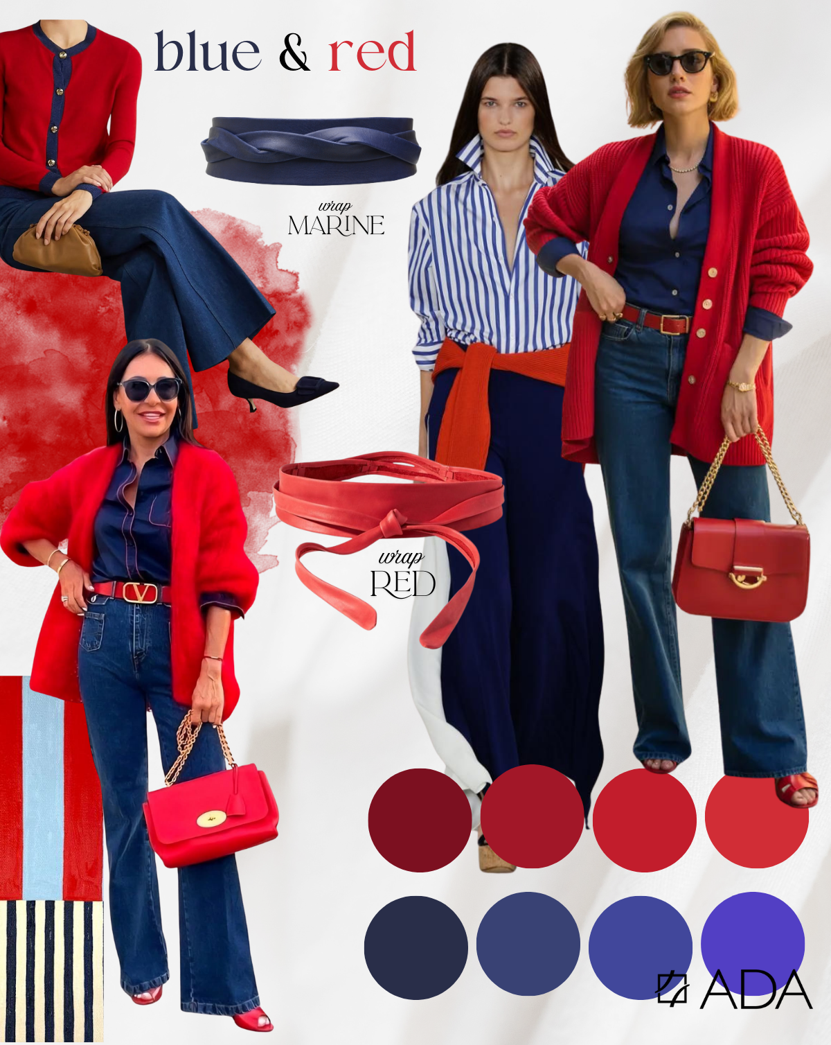 Wrap Leather Belt - Deep Marine