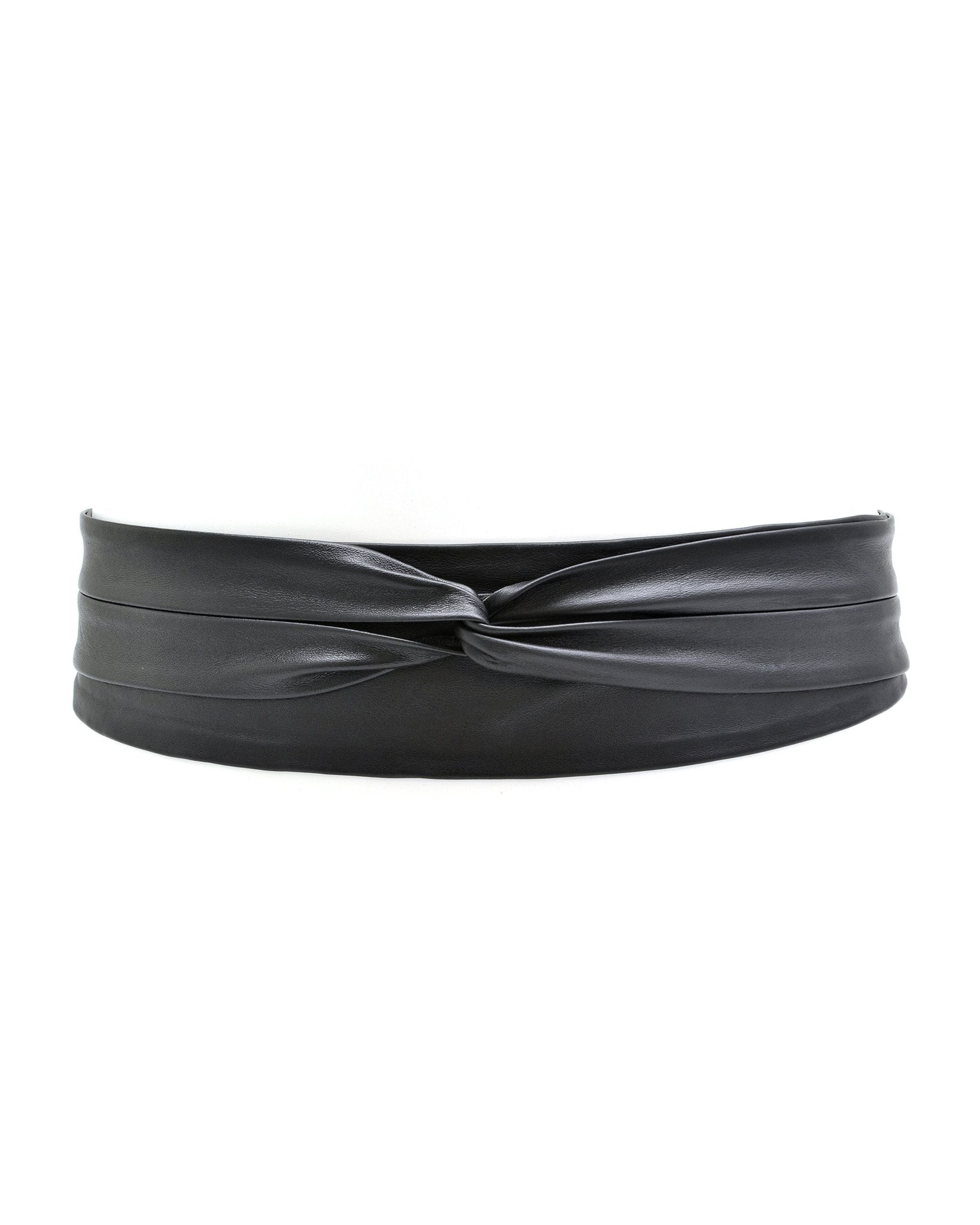 Wrap Leather Belt - Black
