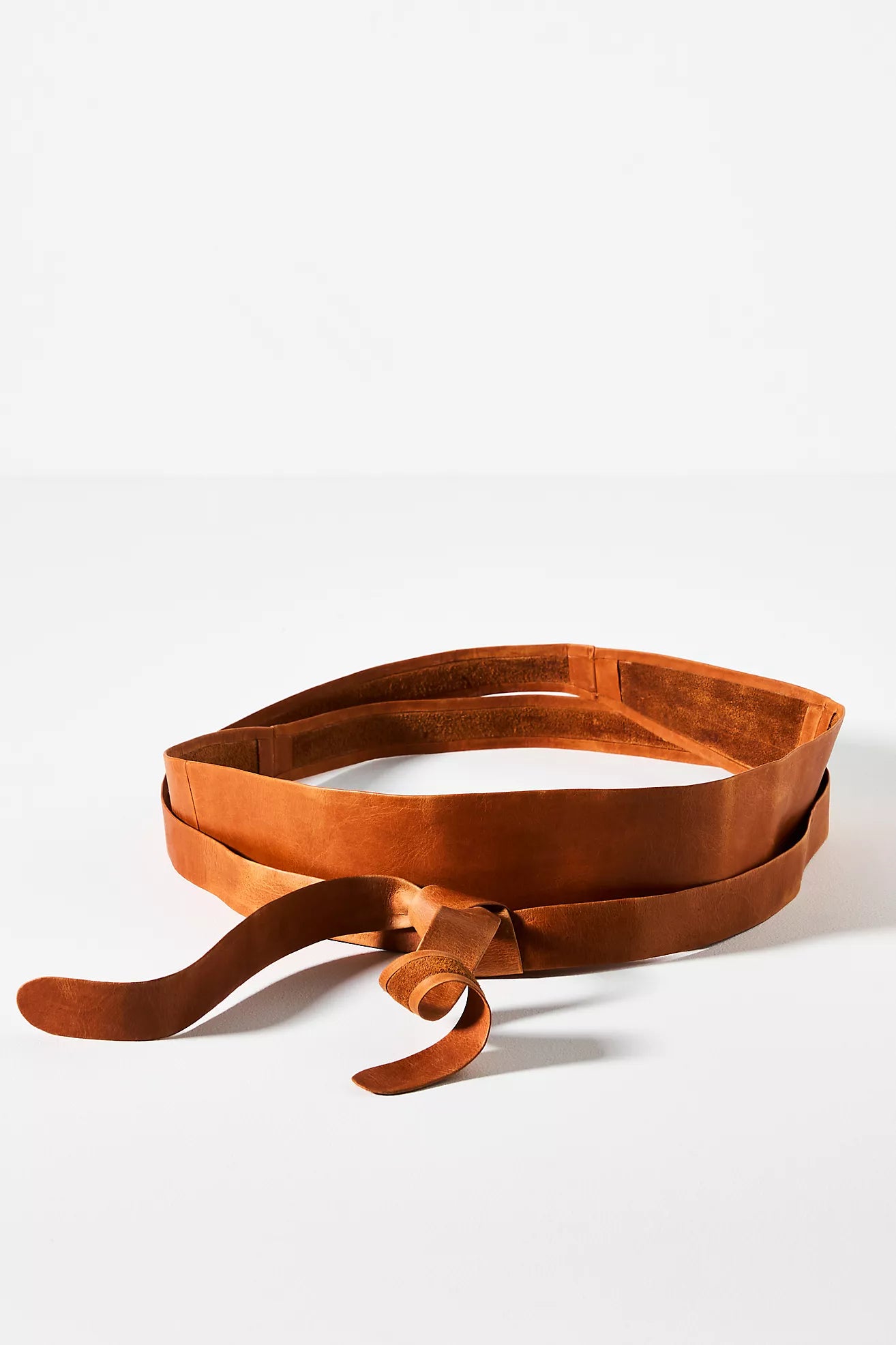 Wrap Leather Belt - Cognac