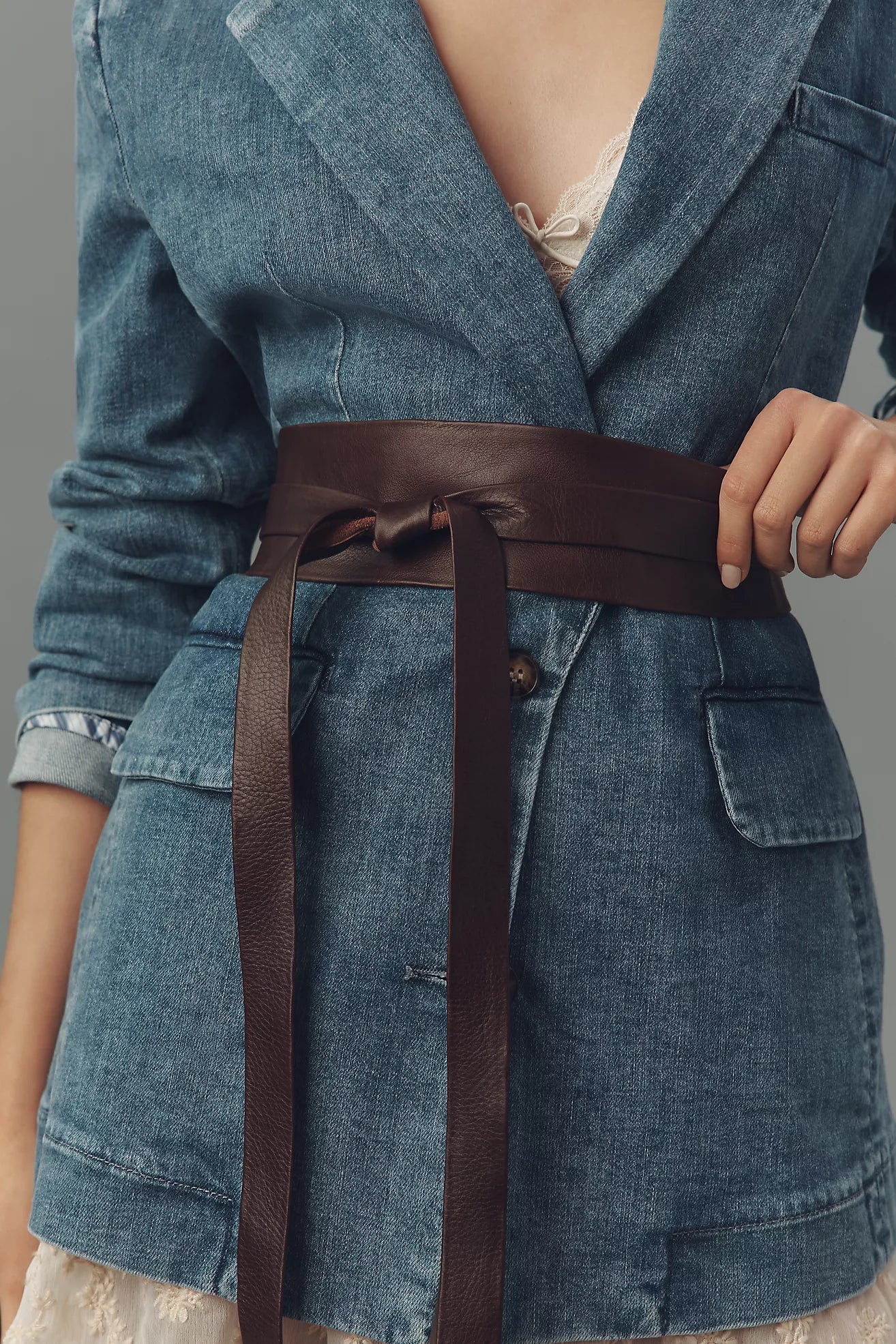 Wrap Leather Belt - Chocolate