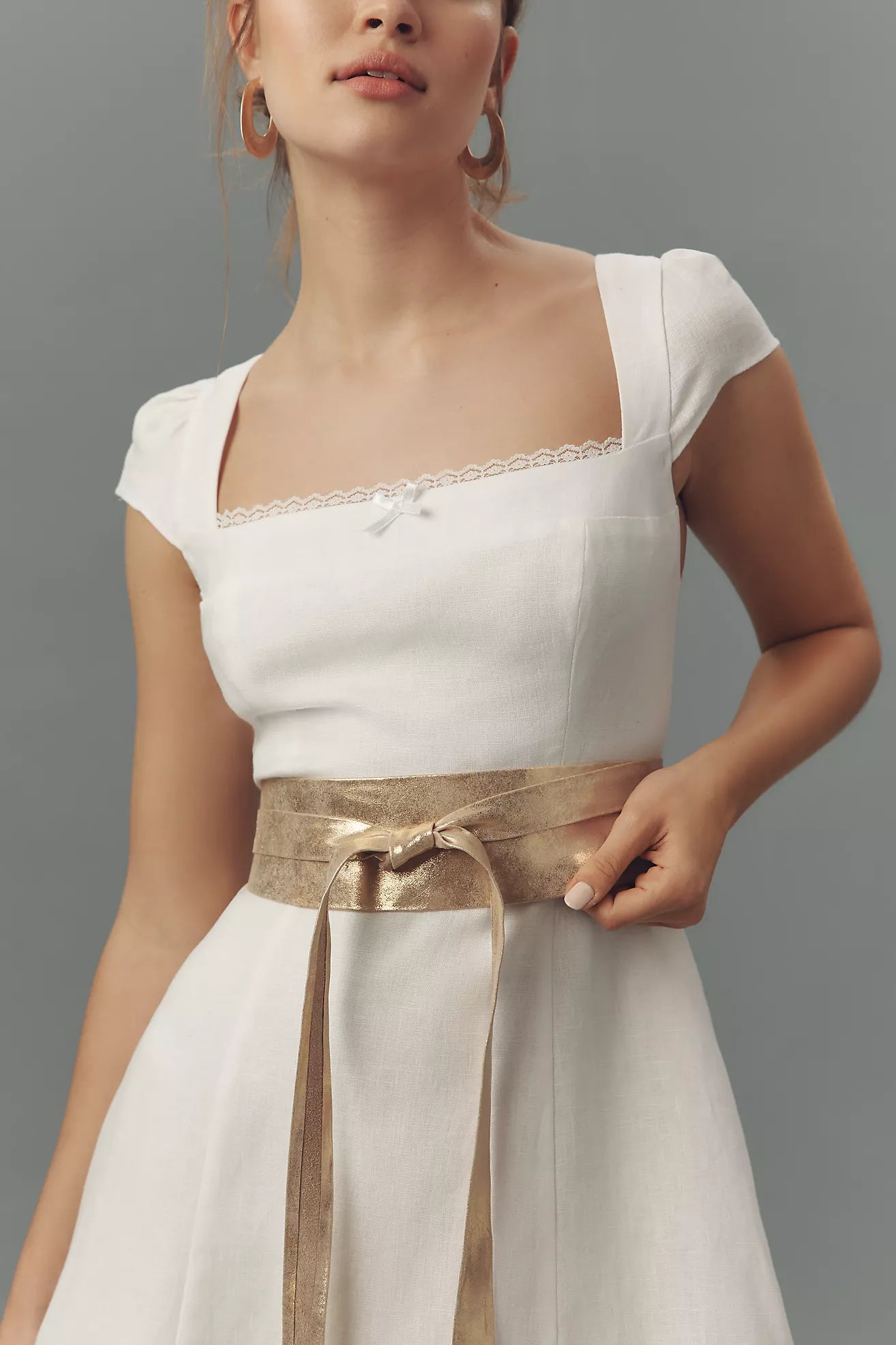 Wrap Leather Belt - Gold