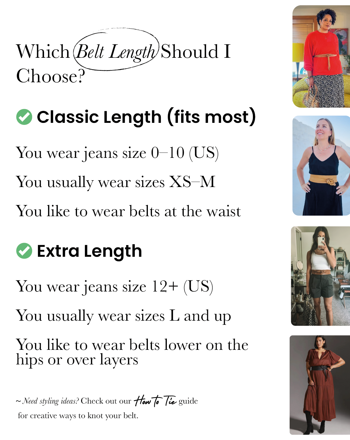 Wrap Leather Belt - Tan