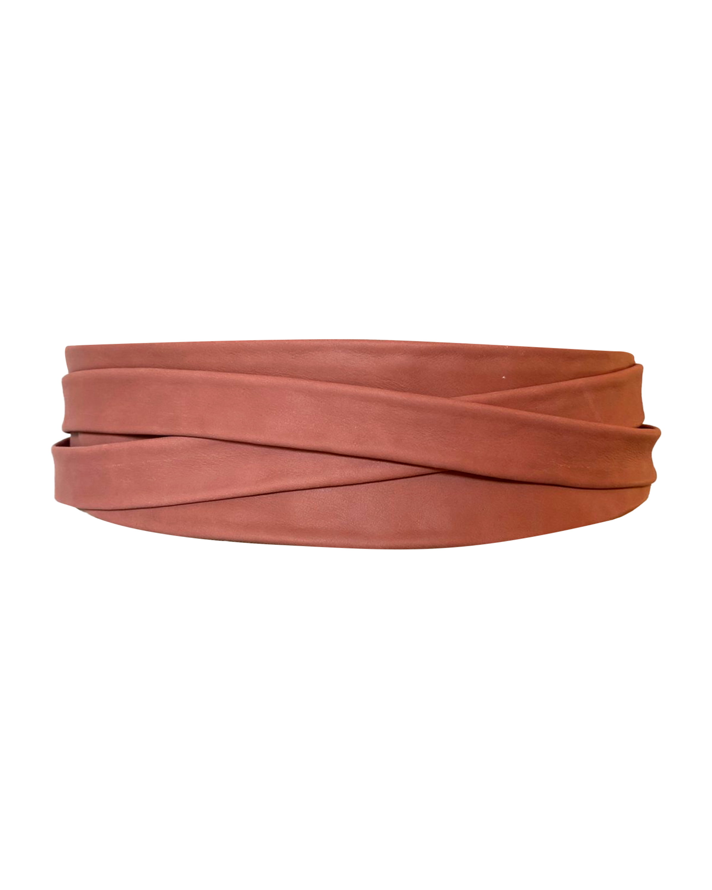 Wrap Leather Belt - Cinder Rose