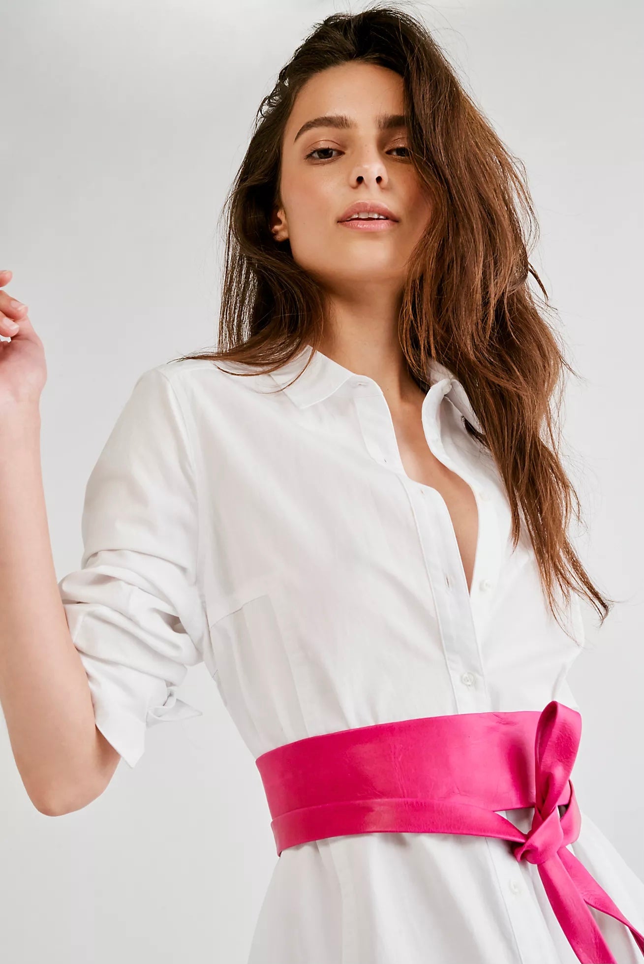 Wrap Leather Belt - Fuchsia