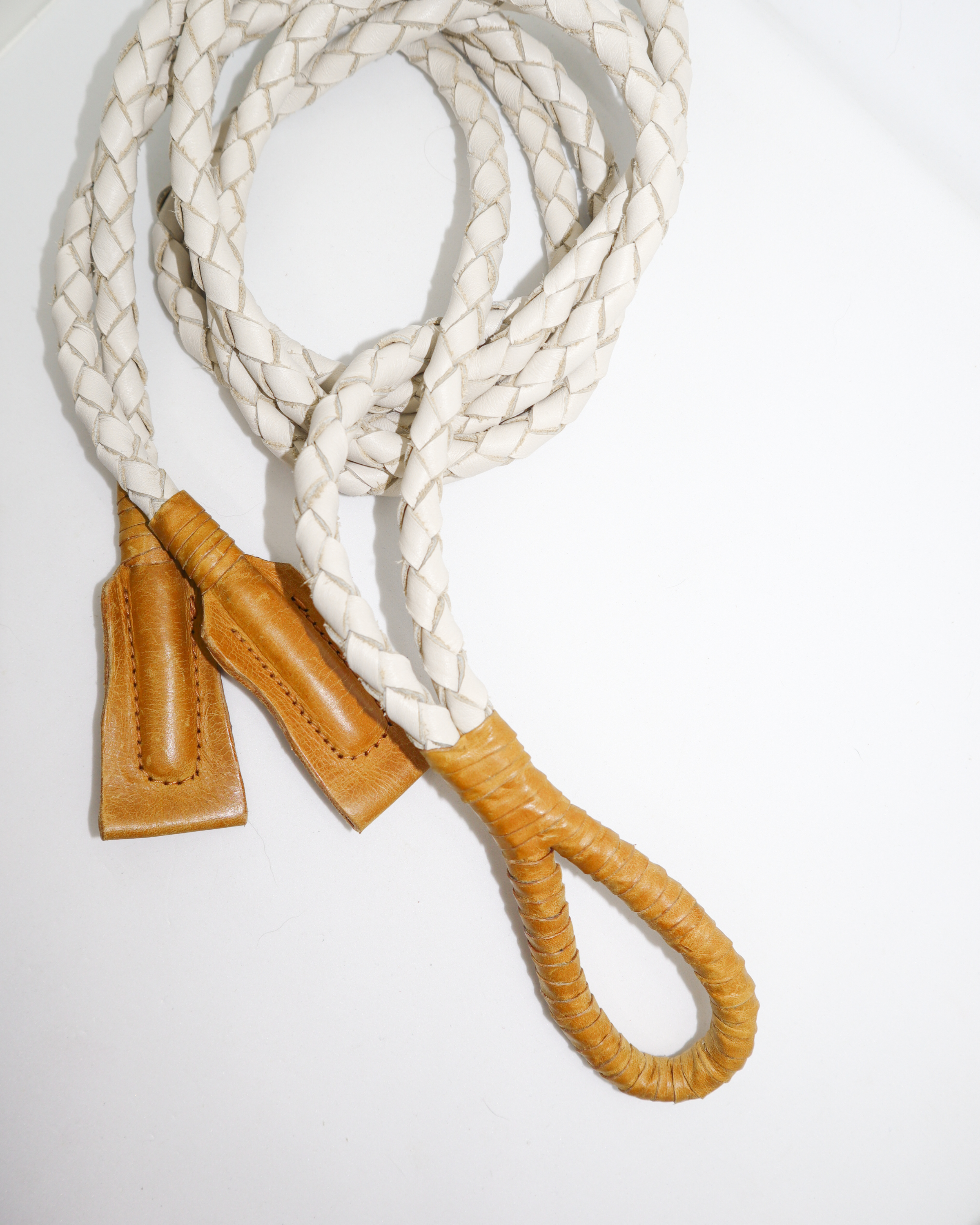 Iguazu Leather Belt - Bone