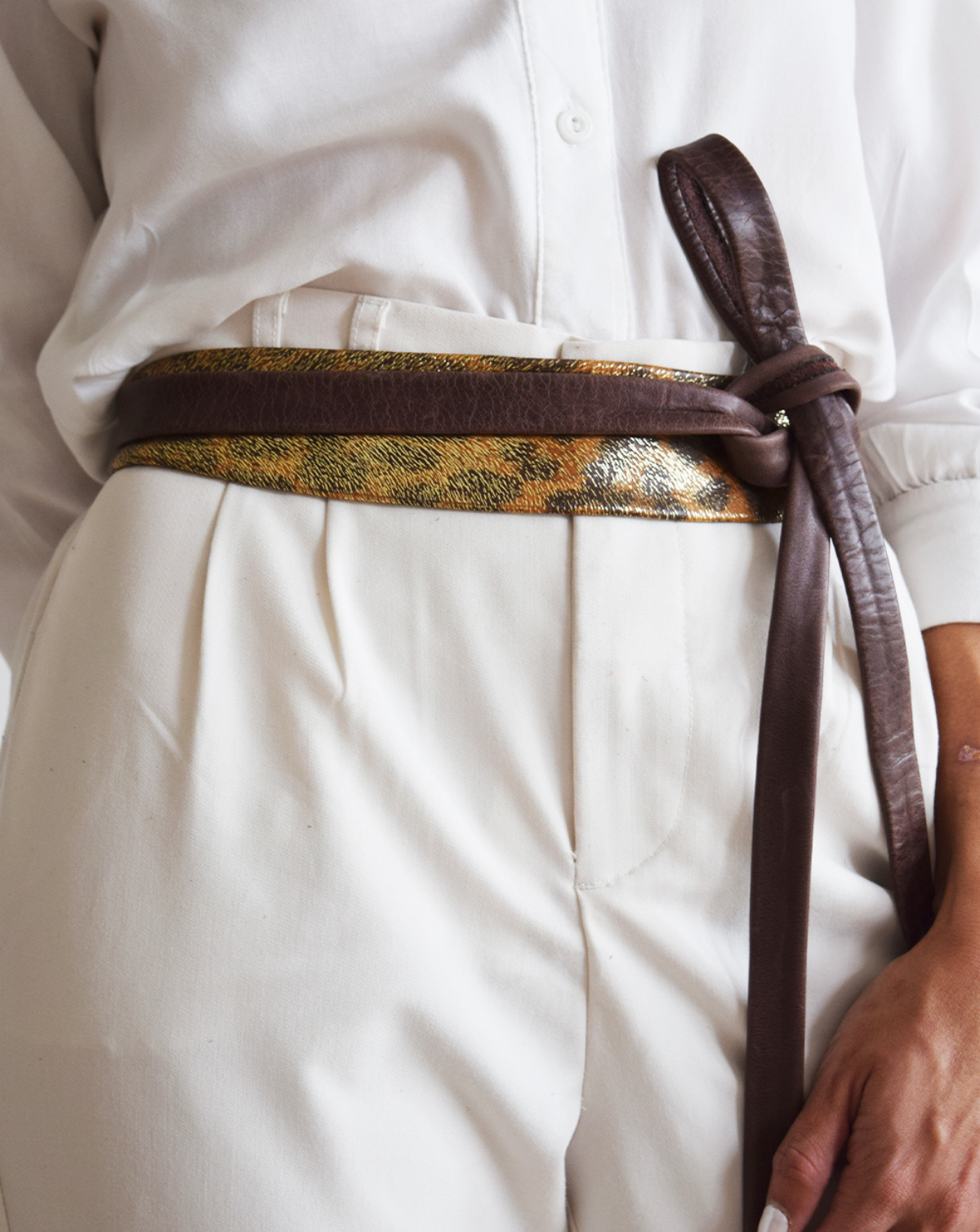 Midi Wrap Belt - Tiger Combo