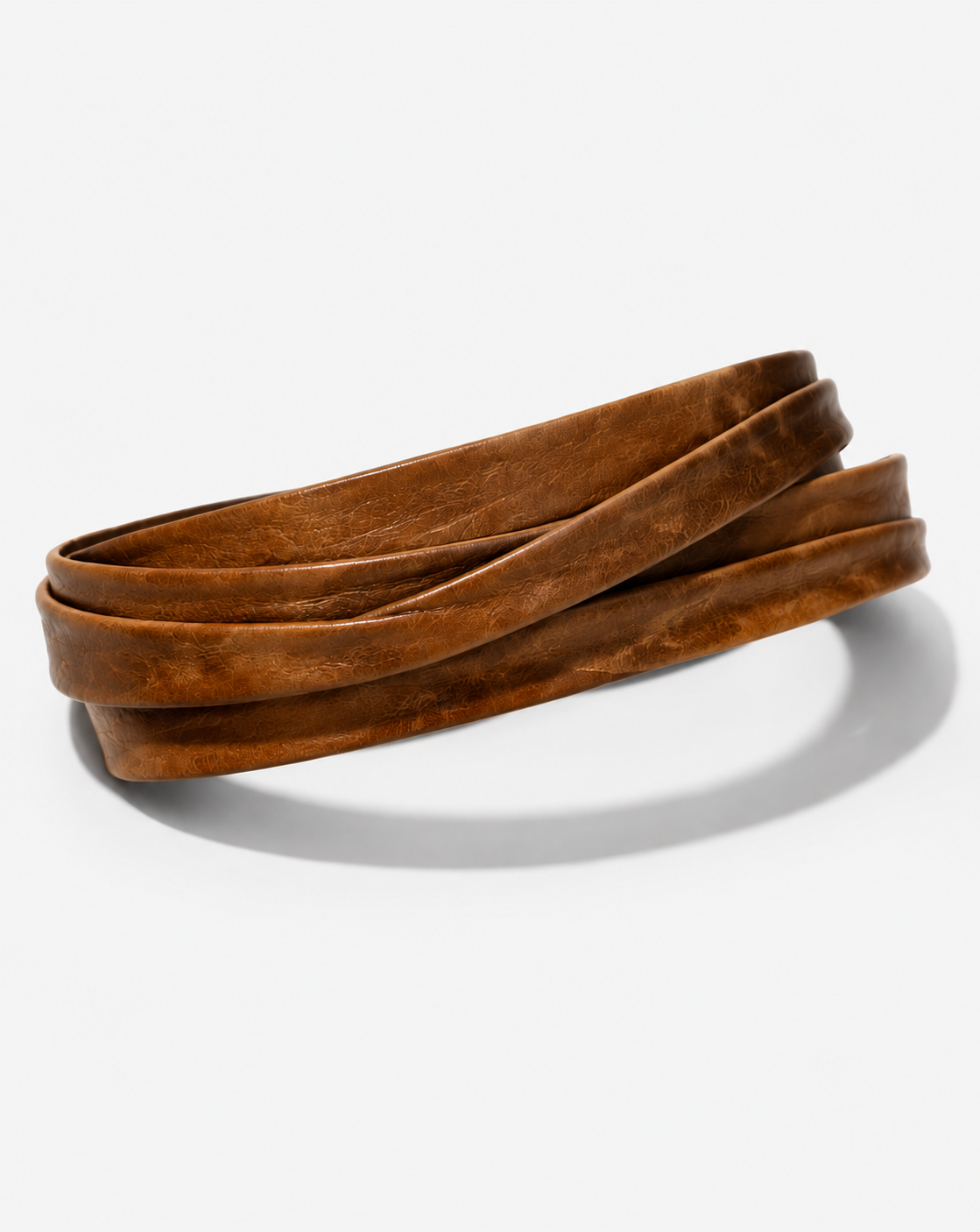 Midi Wrap Leather Belt - Marble Taupe