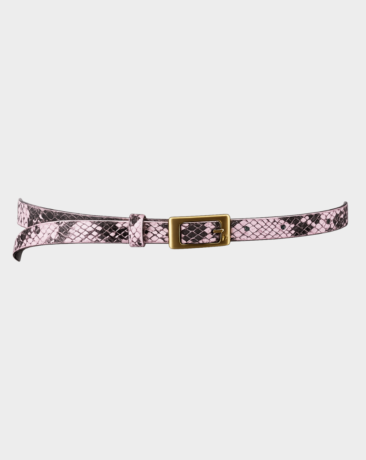 Refined Jean Belt - Pink Python