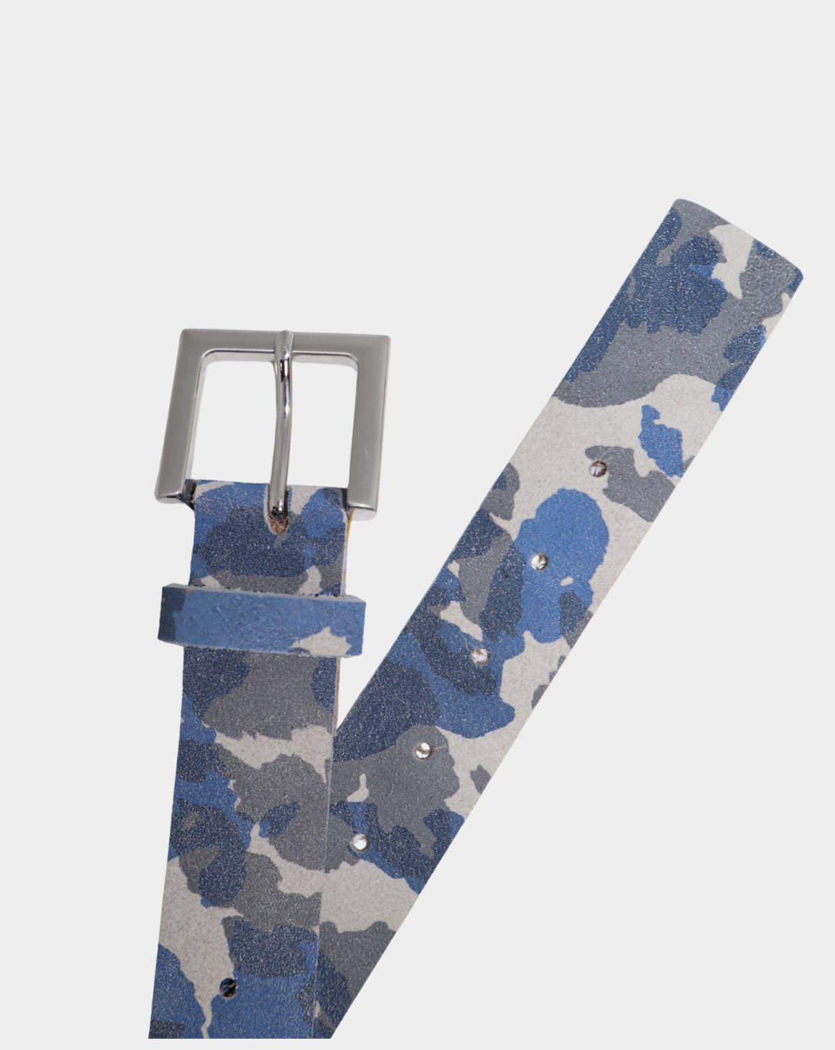 Ranger Jean Belt - Blue Camo Suede