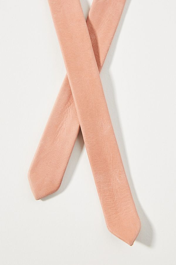 Wrap Leather Belt - Peach