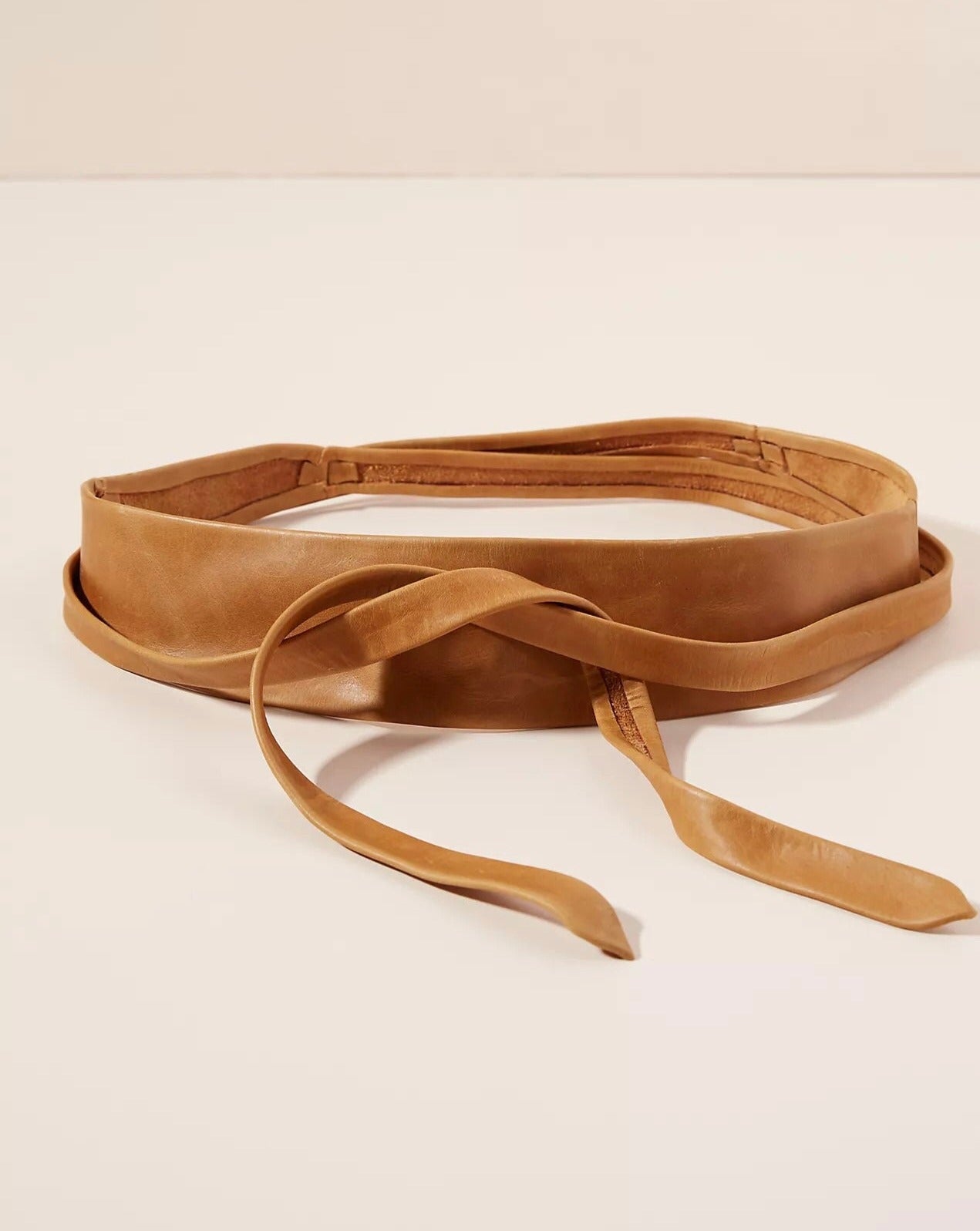 Wrap Leather Belt - Tan