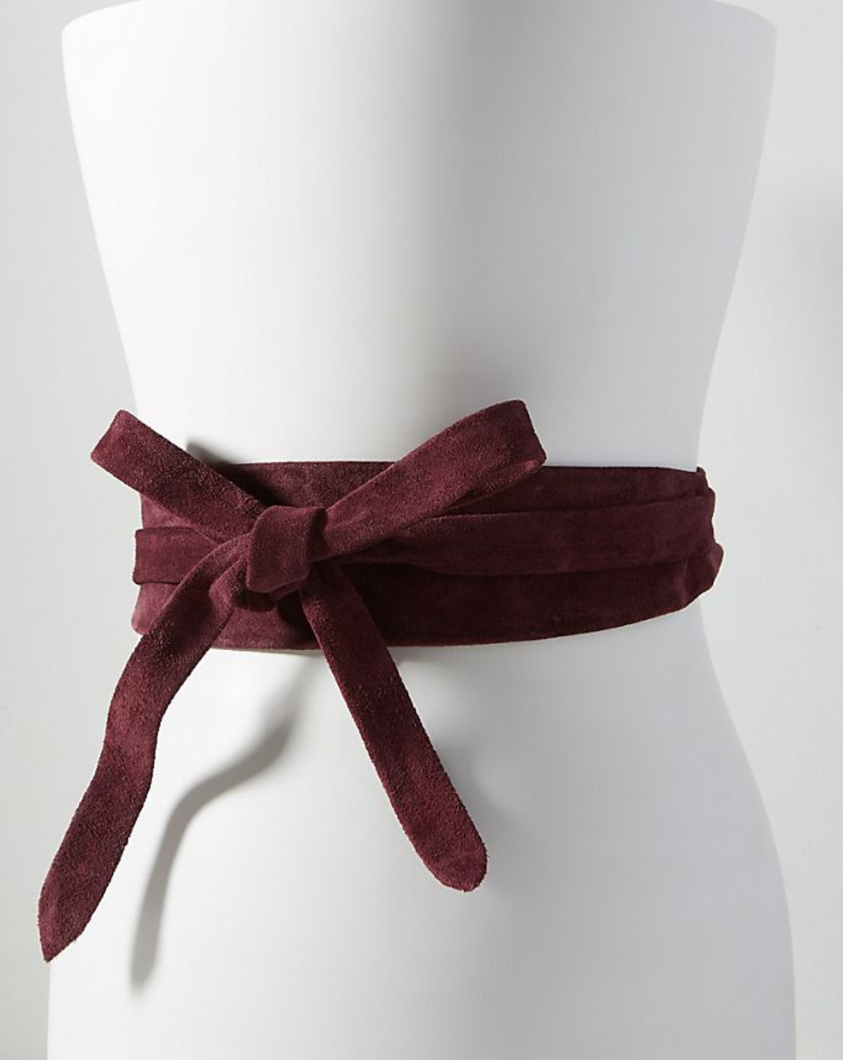 Wrap Suede Leather Belt - Berry