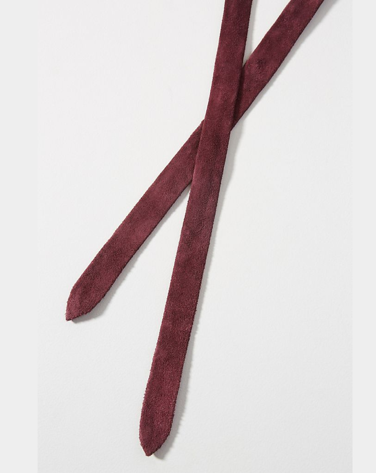 Wrap Suede Leather Belt - Berry