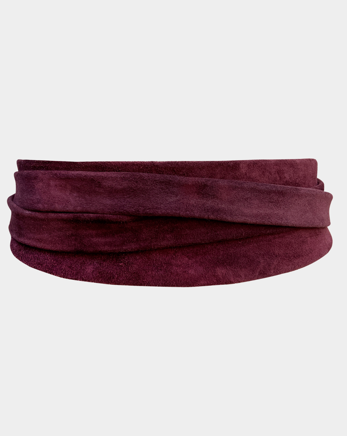 Wrap Suede Leather Belt - Berry