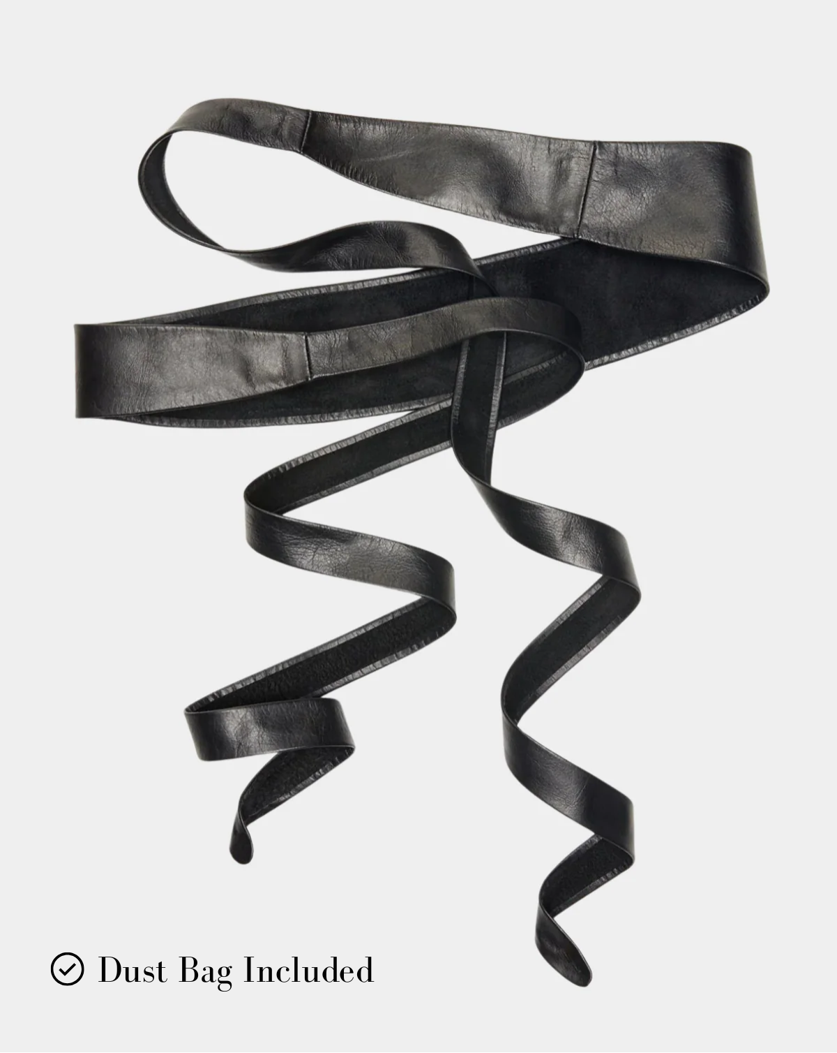 Wrap Leather Belt - Black