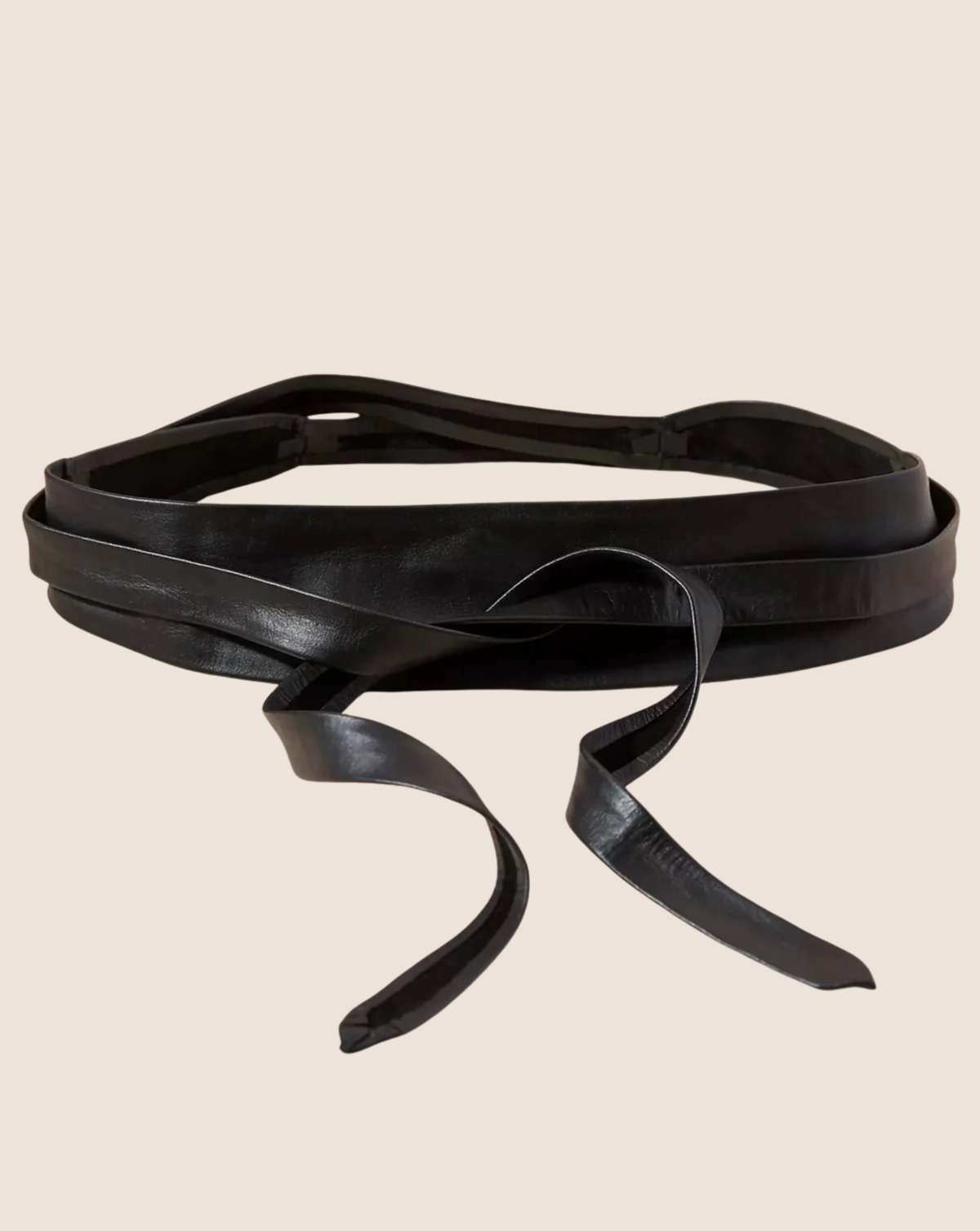 Wrap Leather Belt - Black
