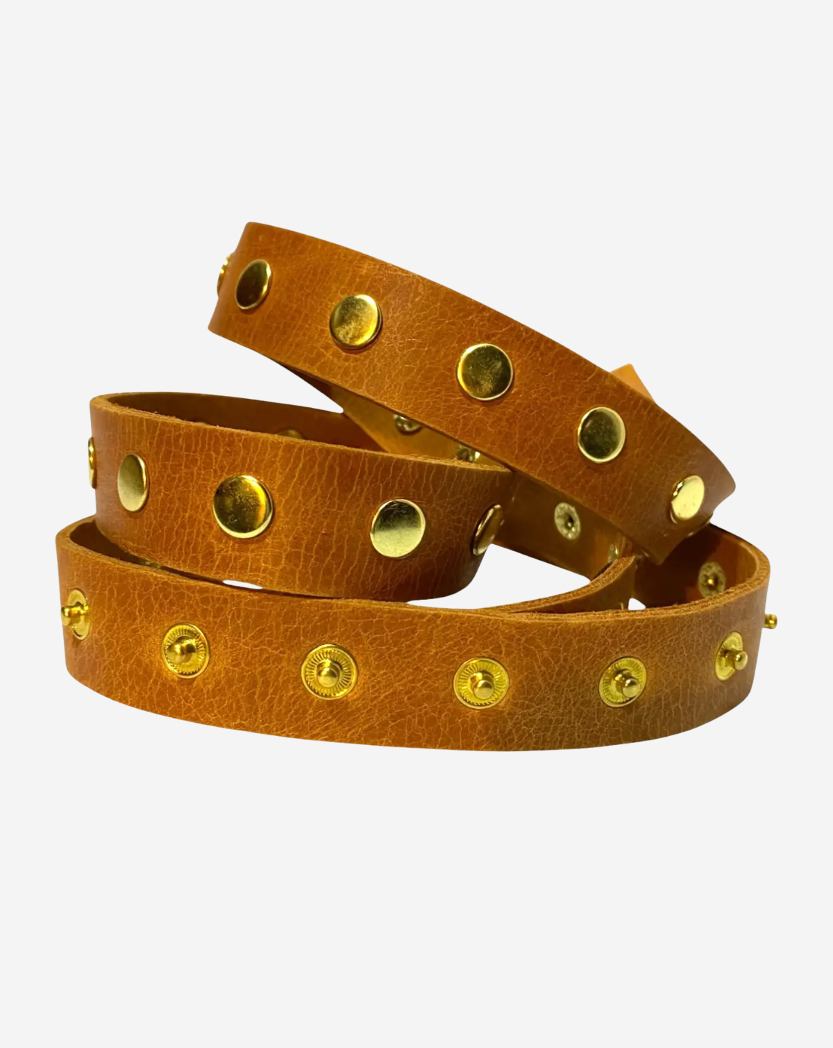 Callie Snap Leather Belt - Cognac