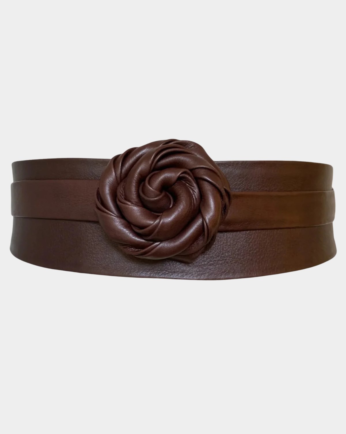 Wrap Leather Belt - Chocolate