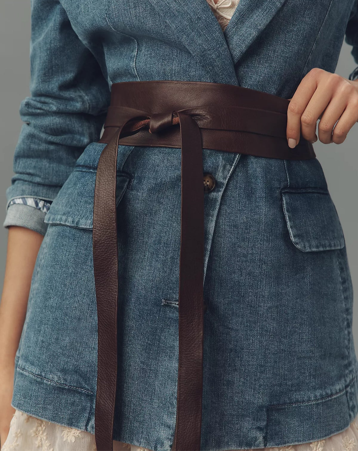 Wrap Leather Belt - Chocolate