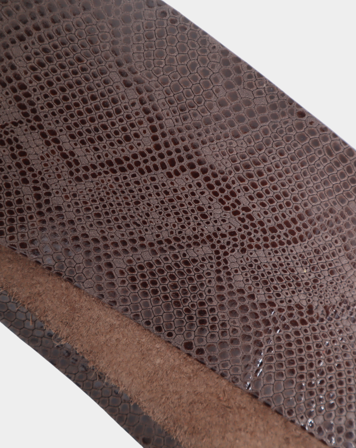 Wrap Leather Belt - Chocolate Python