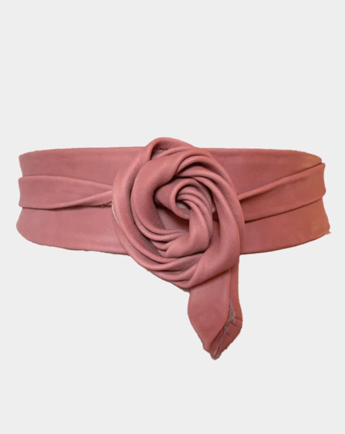 Wrap Leather Belt - Cinder Rose
