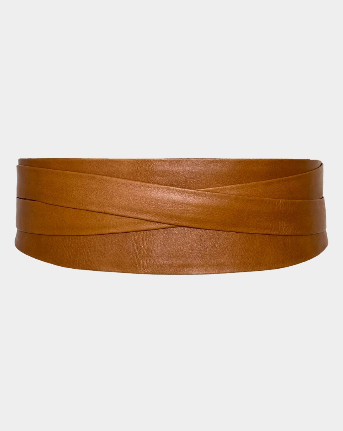 Wrap Leather Belt - Cognac