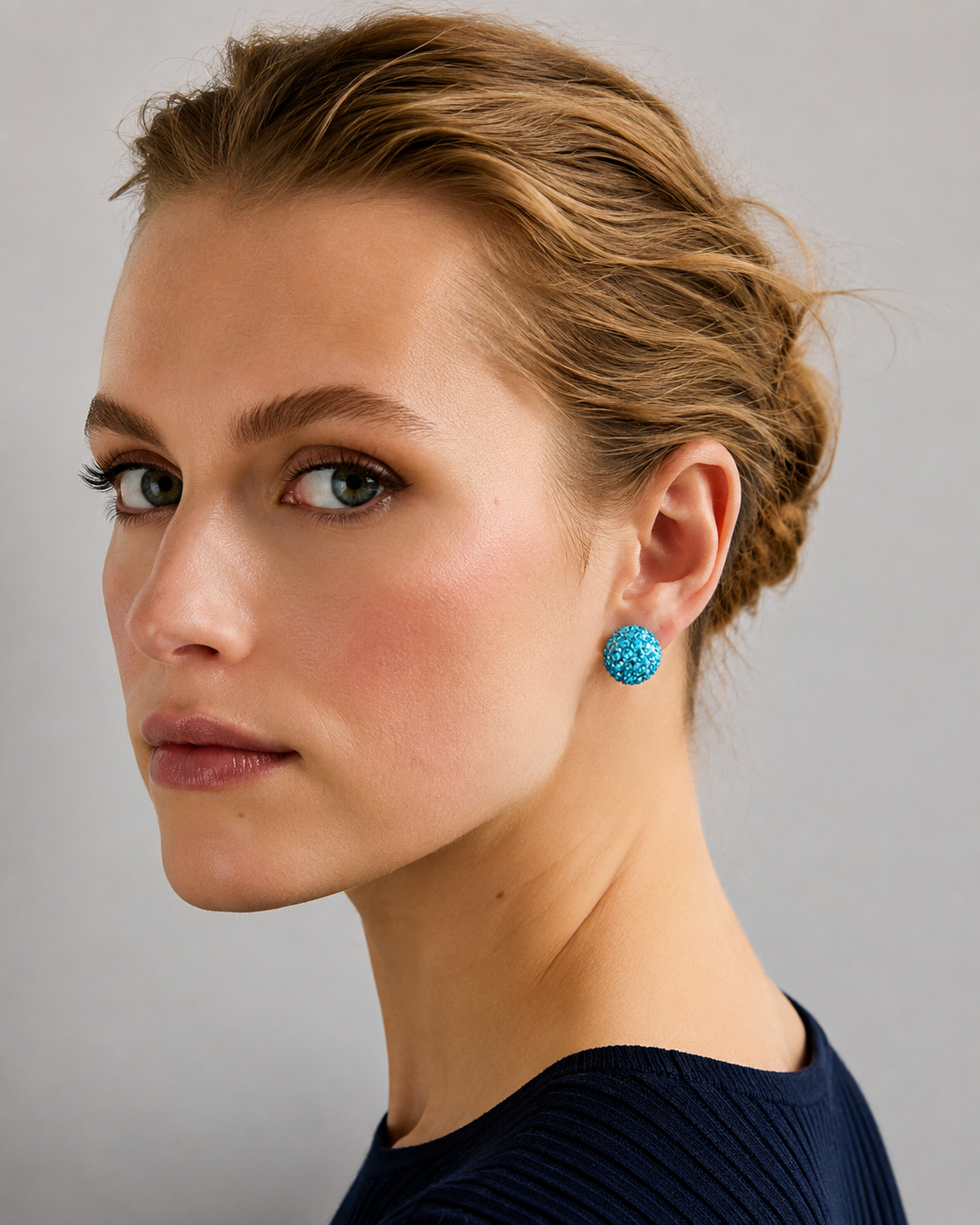 Ball Stud Earrings - Turquoise