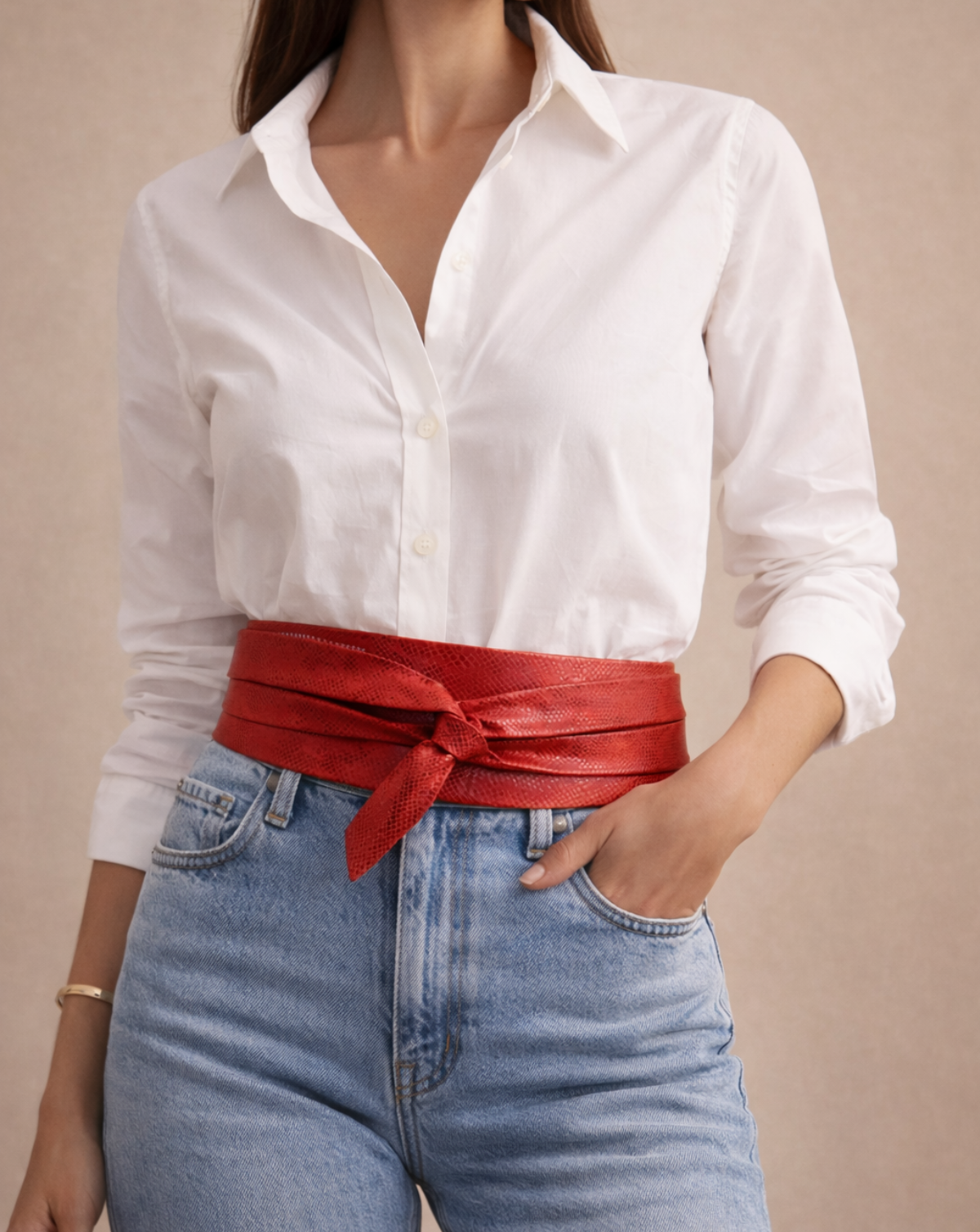 Wrap Leather Belt - Ferrari Serpent