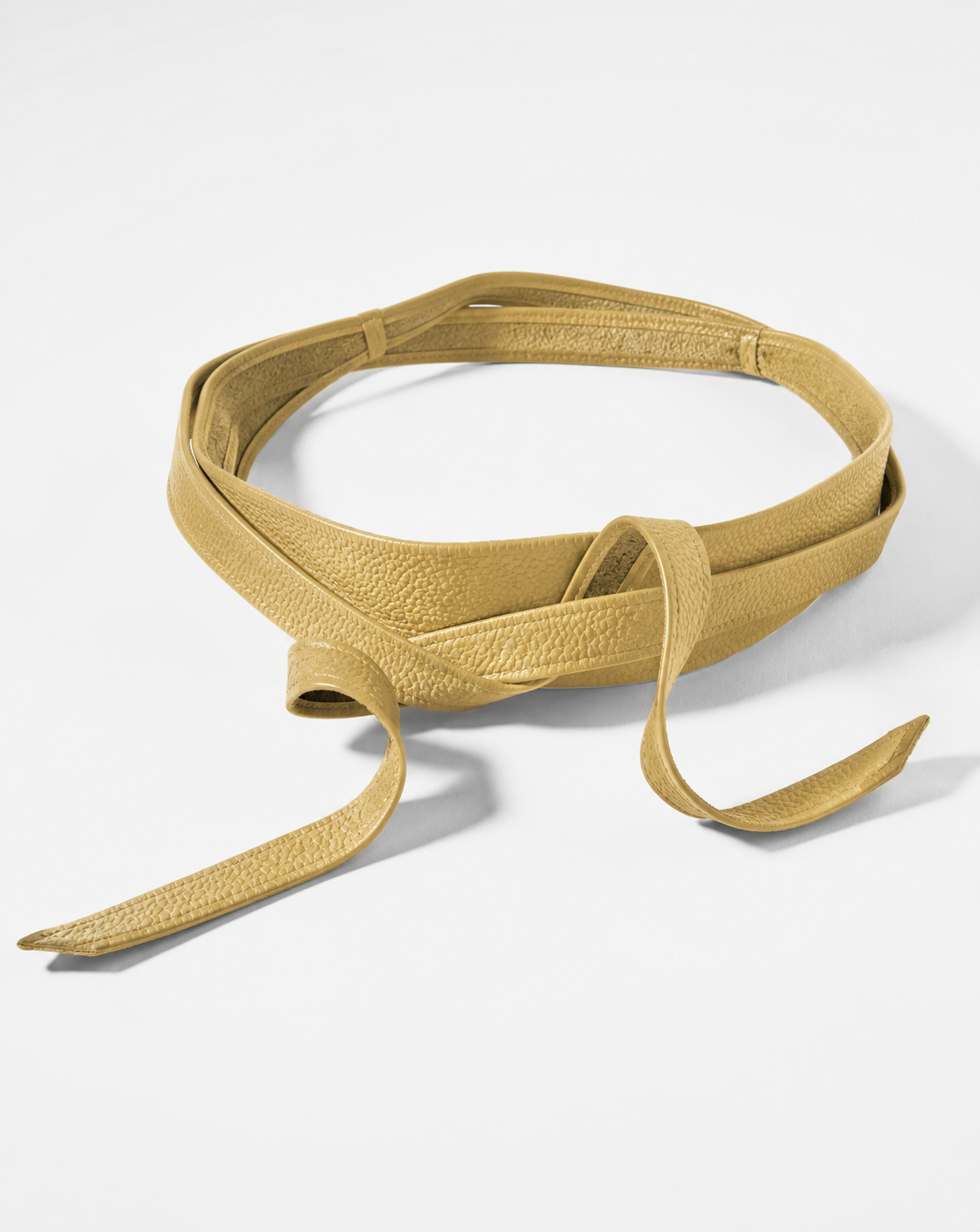 Wrap Leather Belt - Fressia Pebble