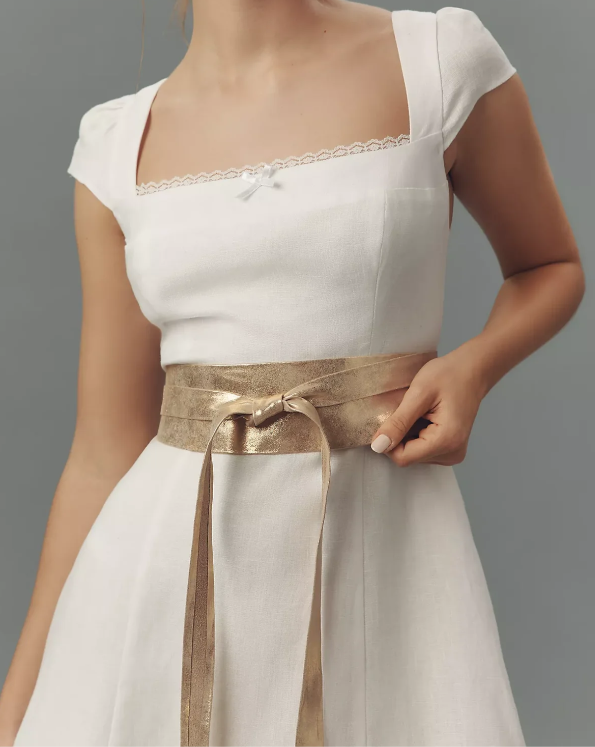 Wrap Leather Belt - Gold