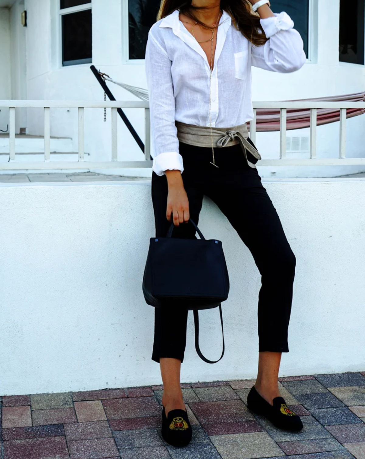 Wrap Leather Belt - Grey