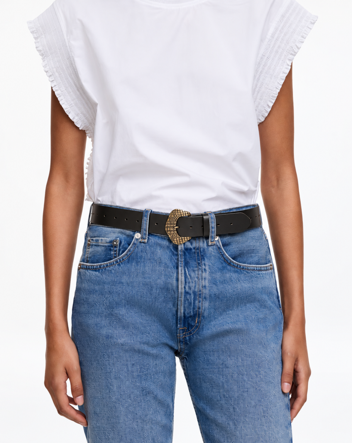 Hali Leather Belt - Black