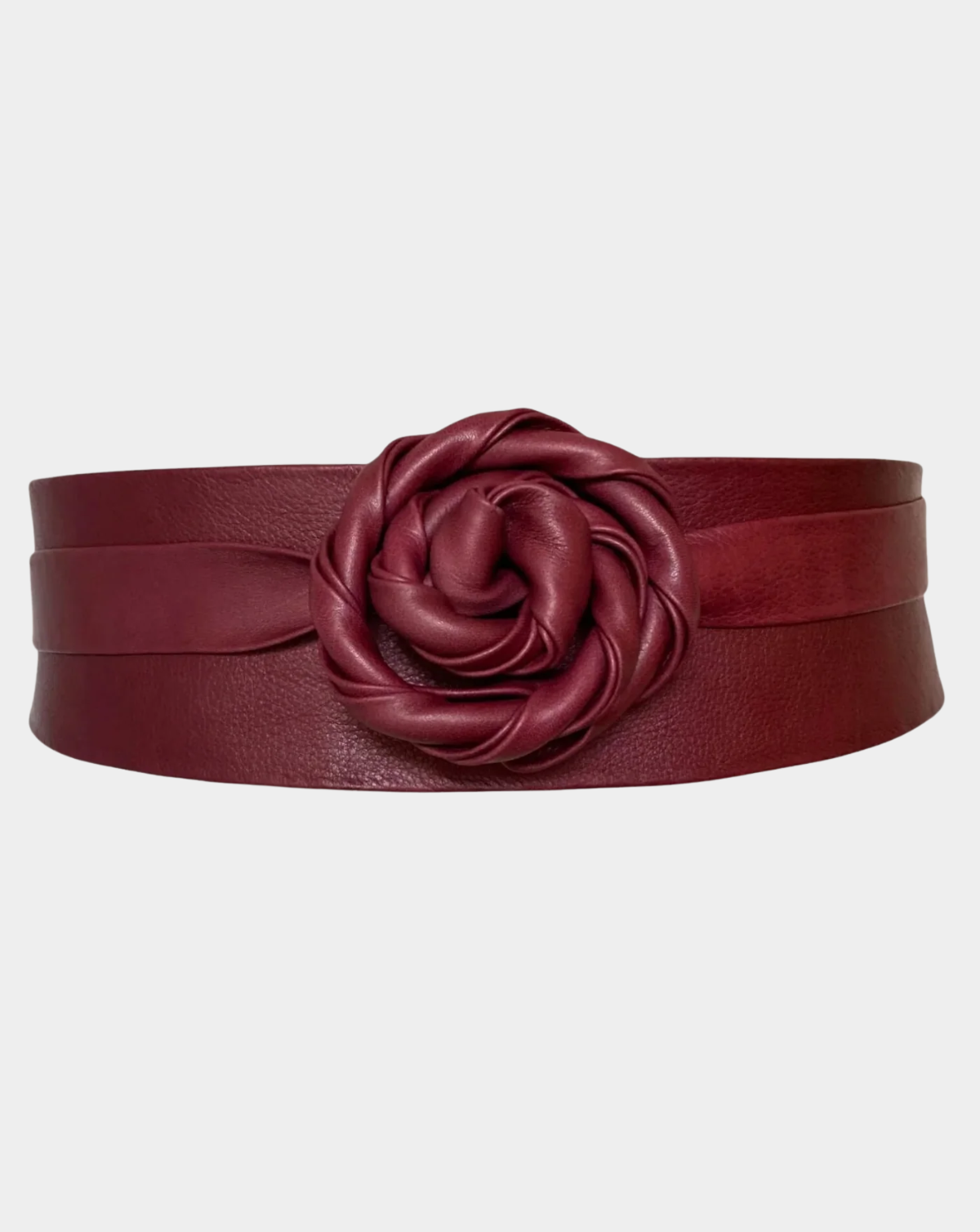 Burgundy Brown Genuine Leather Made in Canada Bow Wrap Belt Size Medium Wrap Belt | Wrap Chocolate Belt | Fashion Leather Belt main image 4
