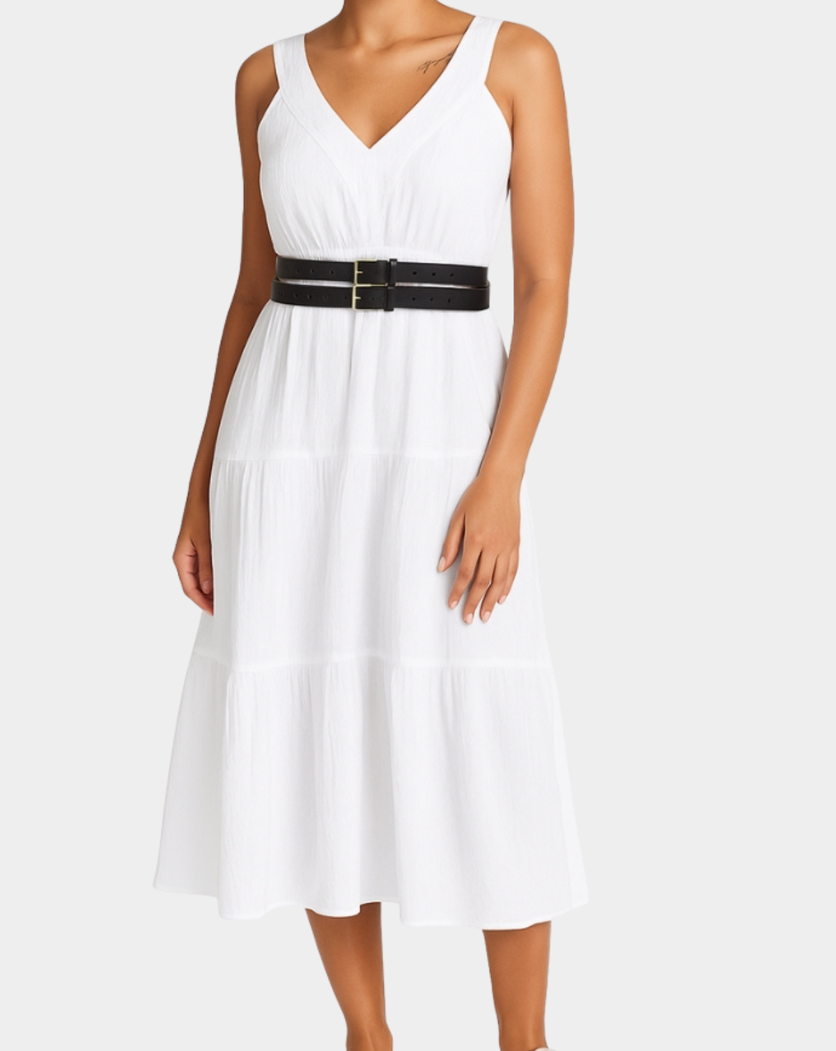 Mallorca Double Leather Belt - Black