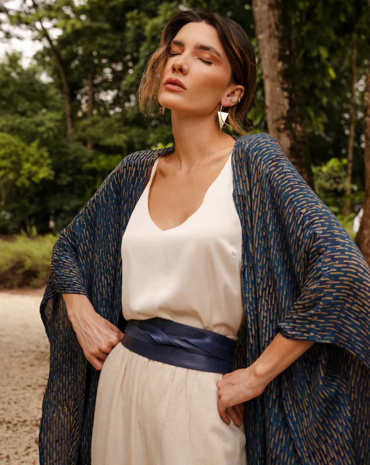 Wrap Leather Belt - Deep Marine