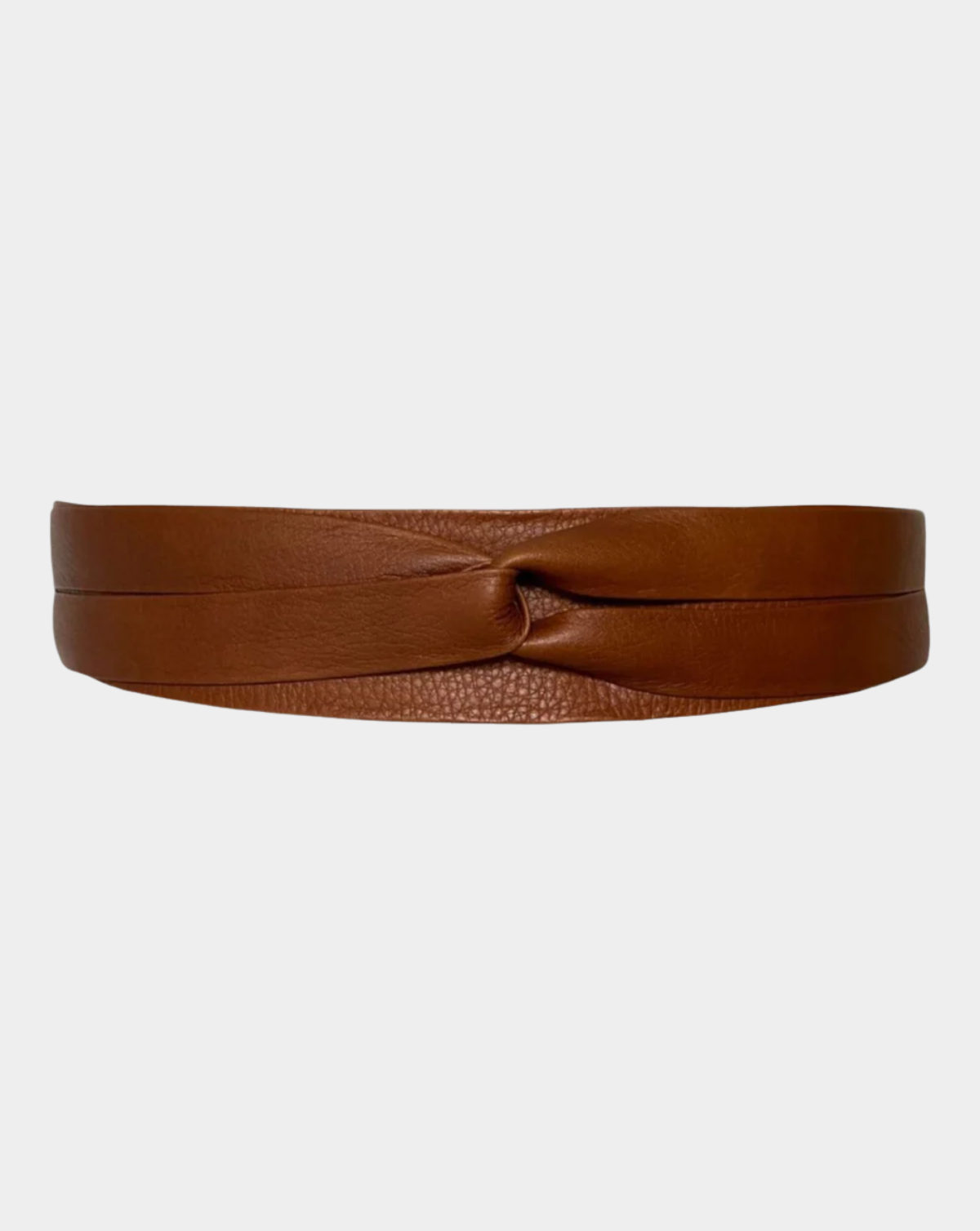 Midi Wrap Leather Belt - Whiskey