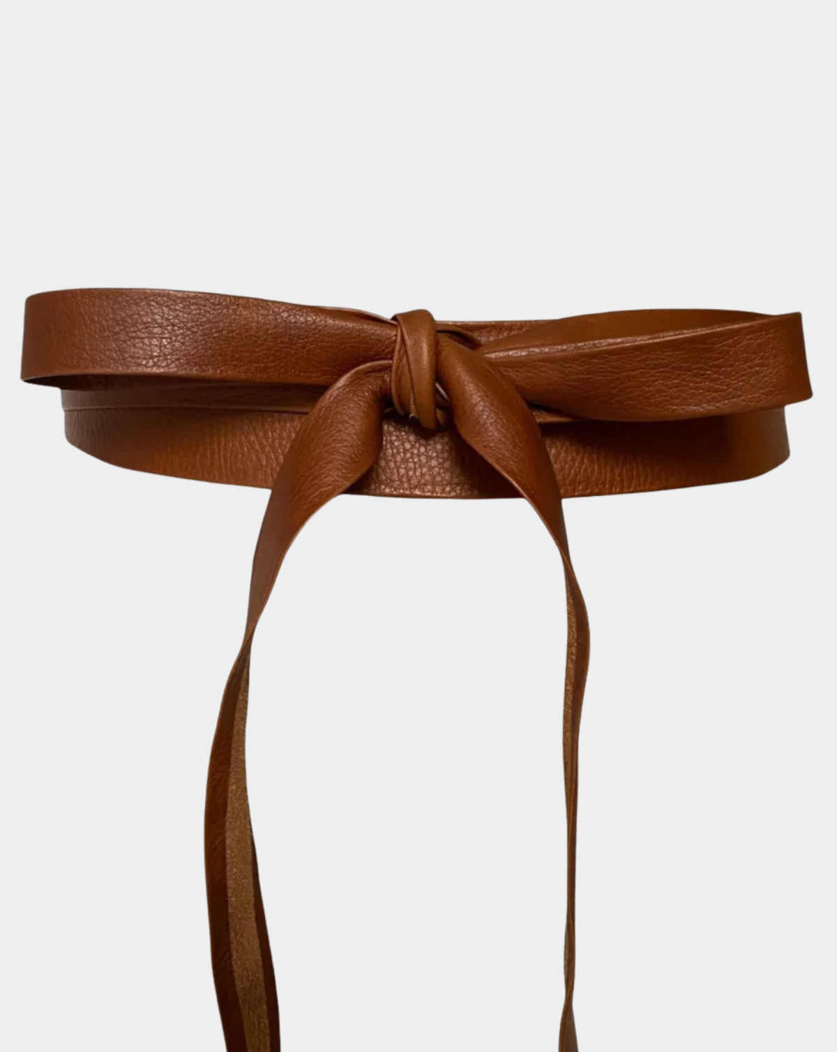 Midi Wrap Leather Belt - Whiskey