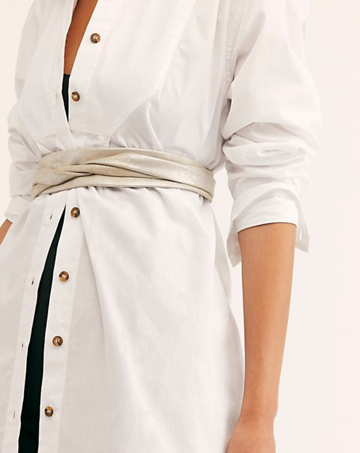 Midi Wrap Belt - Silver Shimmer