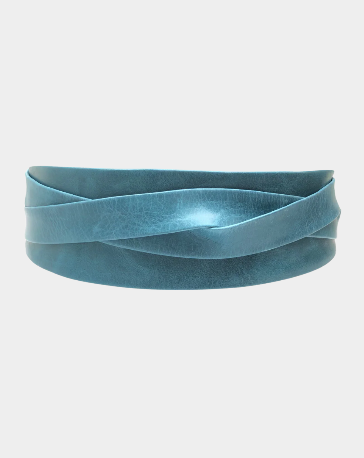 Wrap Leather Belt - Mosaic Blue