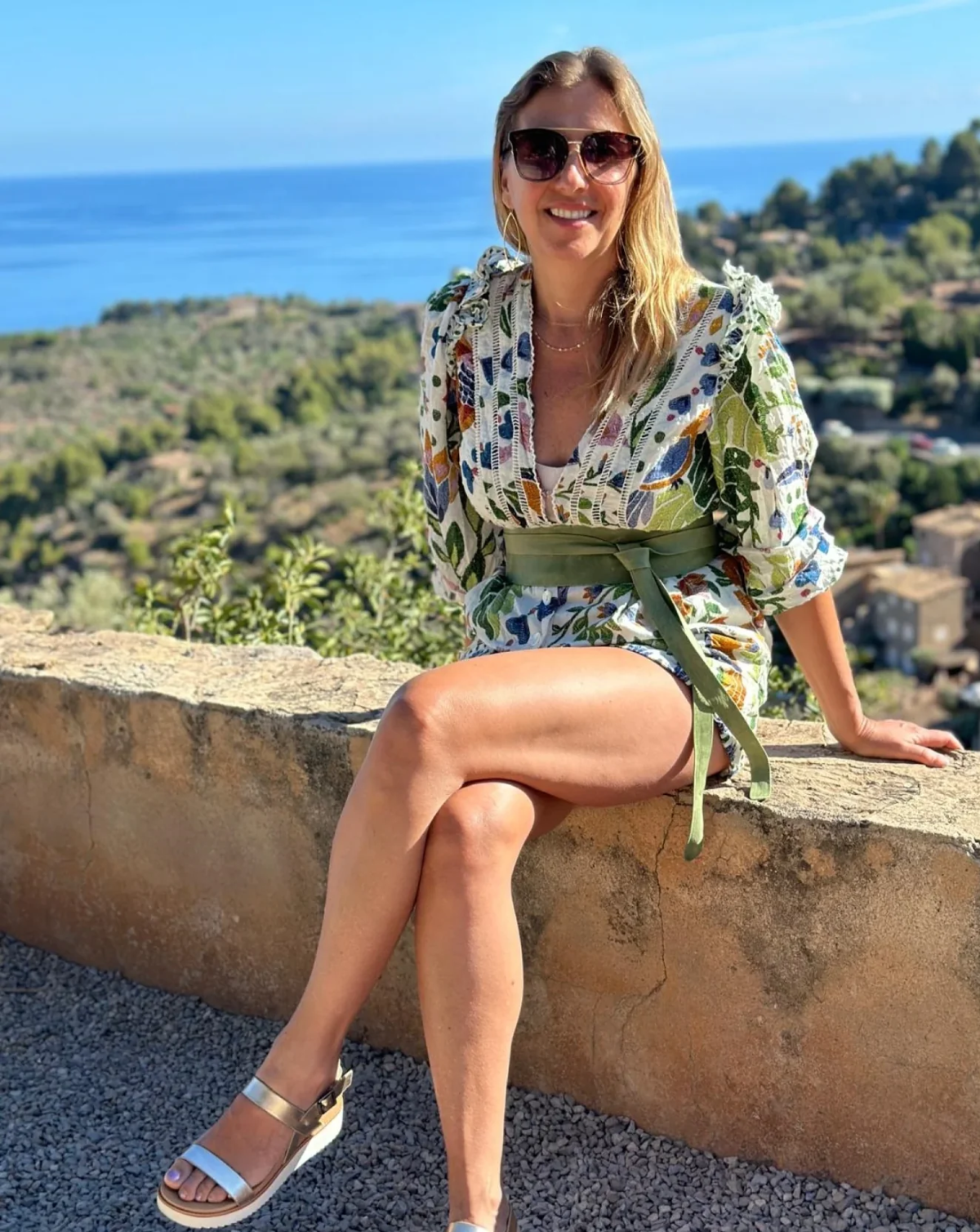 Wrap Leather Belt - Olive