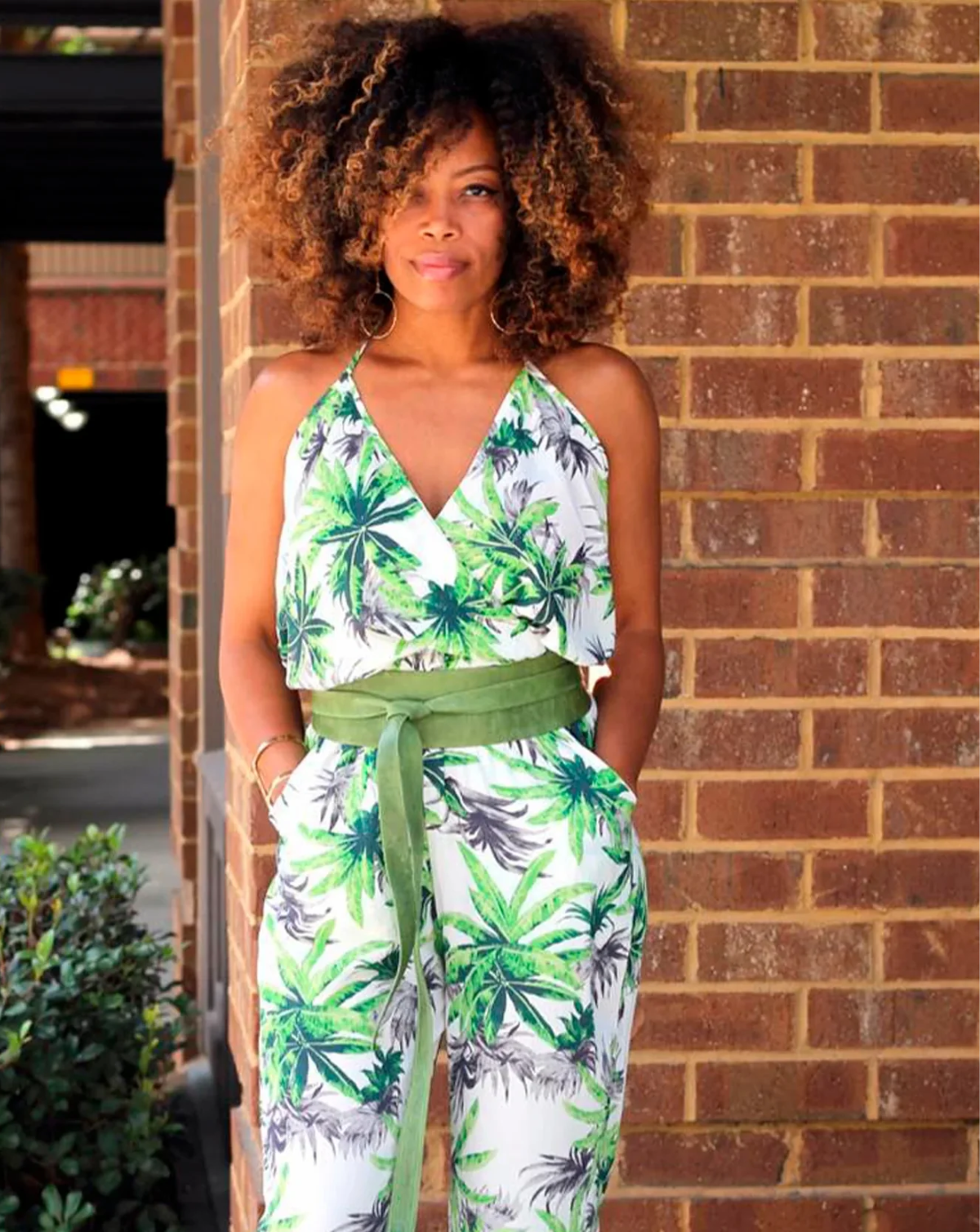 Wrap Leather Belt - Olive