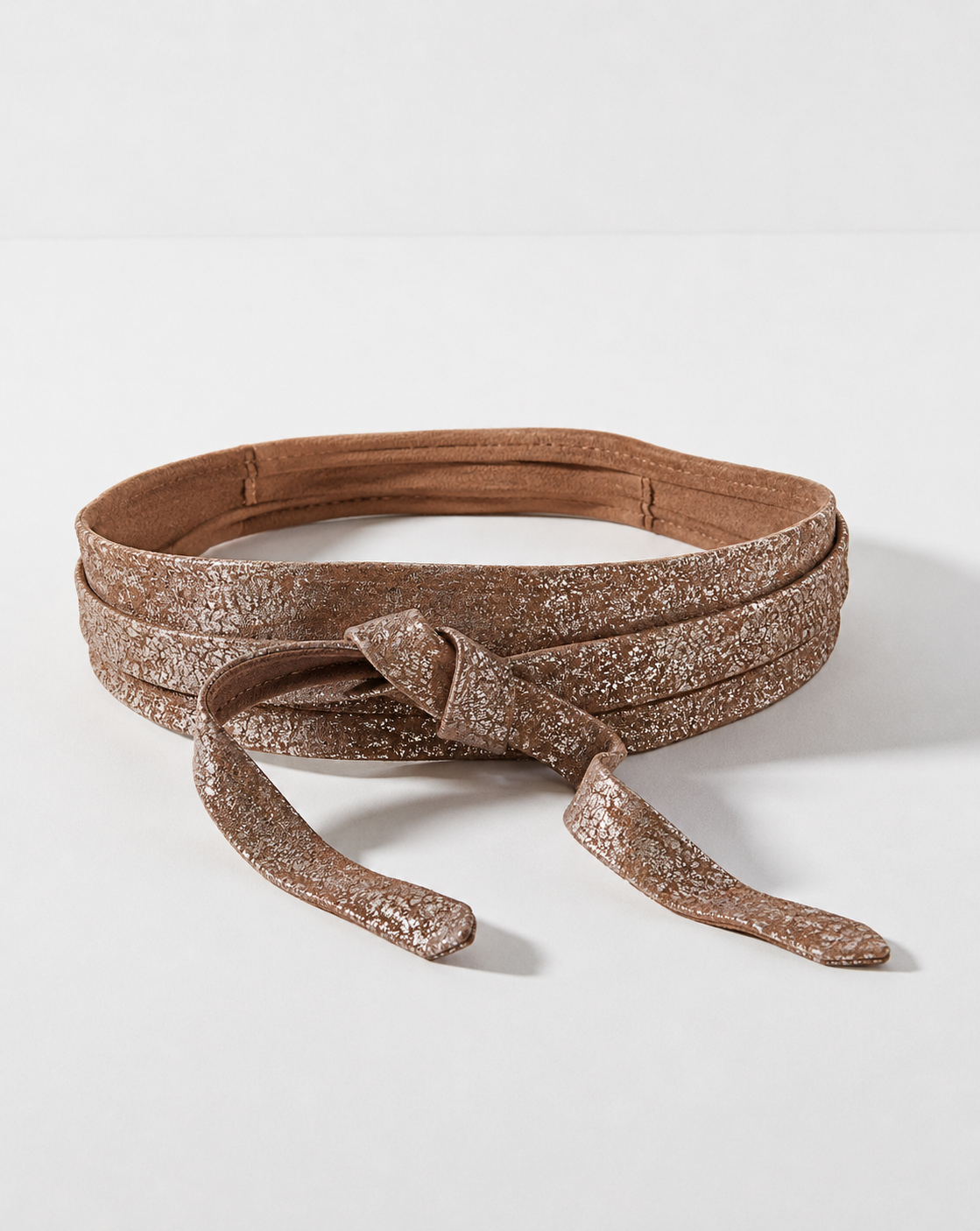Wrap Leather Belt - Pandora Gold Suede