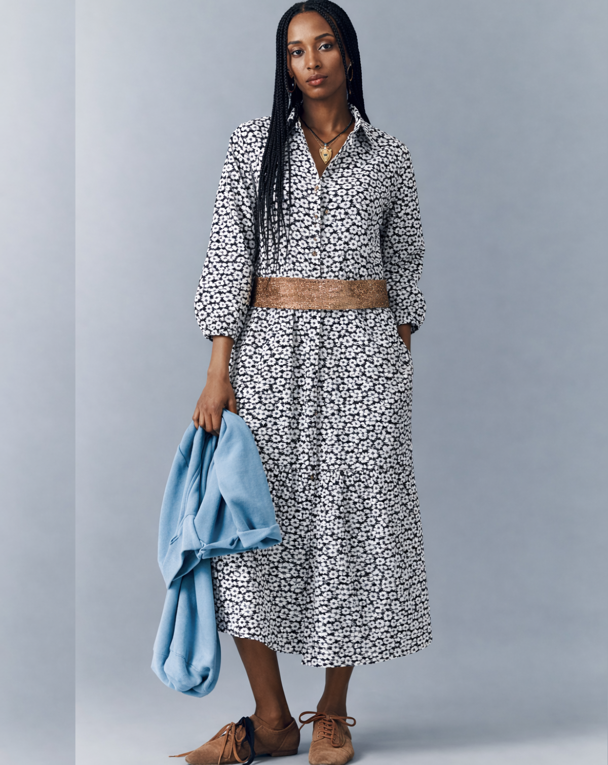 Wrap Leather Belt - Pandora Gold Suede