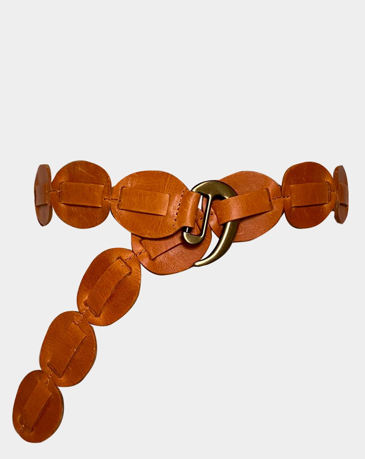 Shishi Leather Belt - Cognac