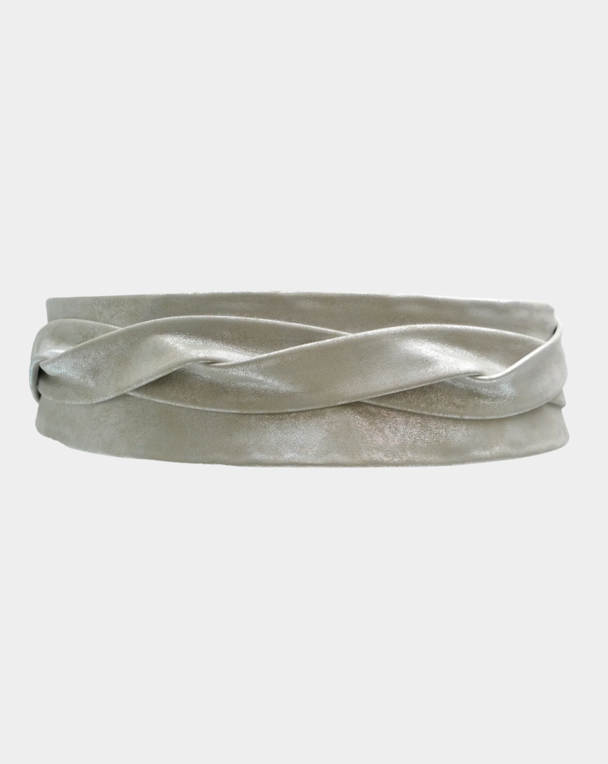 Wrap Leather Belt - Silver