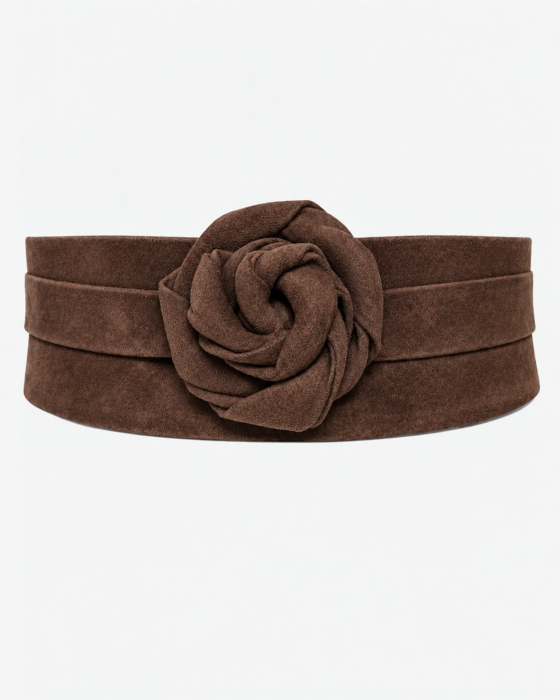 Wrap Leather Belt - Chocolate Suede