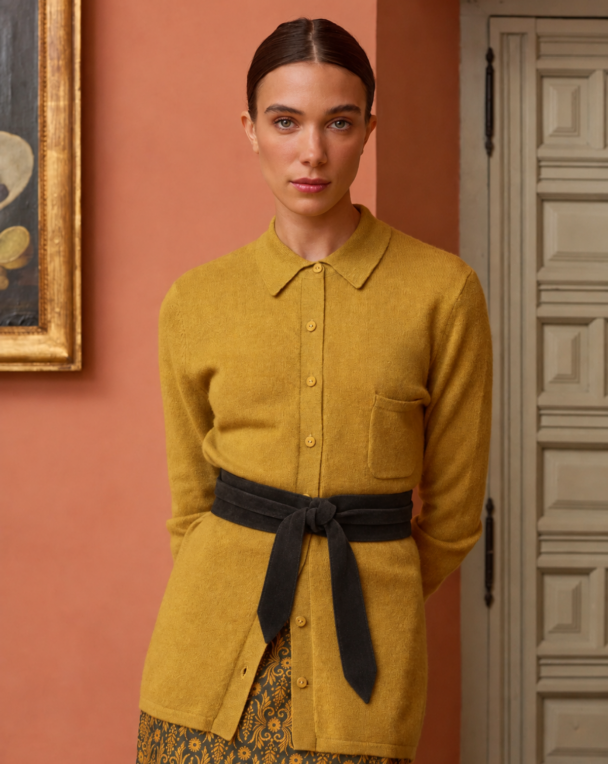 Wrap Leather Belt - Black Suede