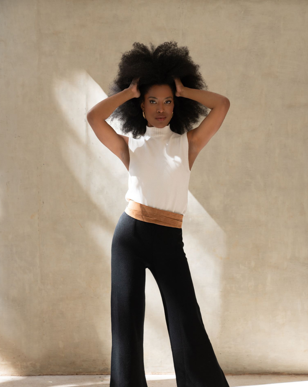 Wrap Suede Leather Belt - Rusty Cognac Suede